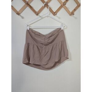 NWT Express Strapless Tan Babydoll Tube Top - Size XL